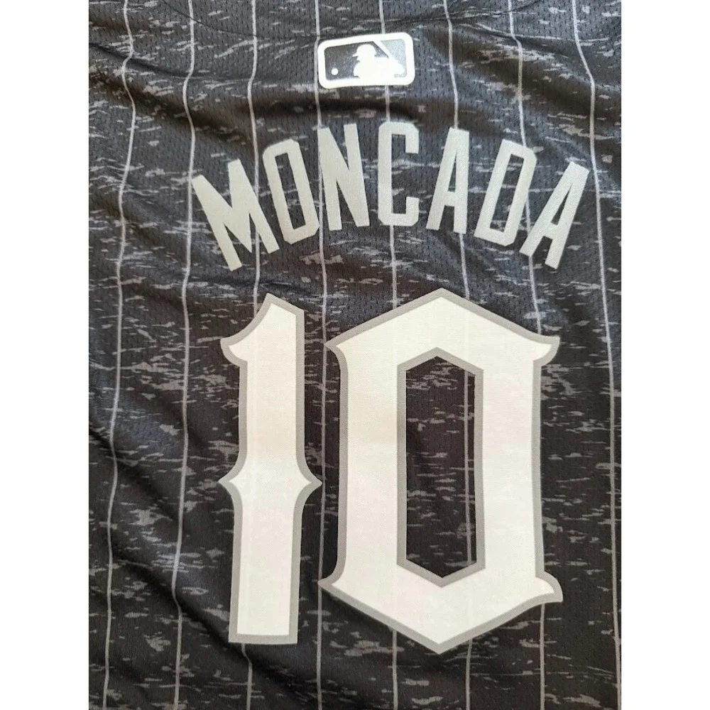 Chicago White Sox Moncada #10 Southside Nike Baseball Jersey Boys M Black Button